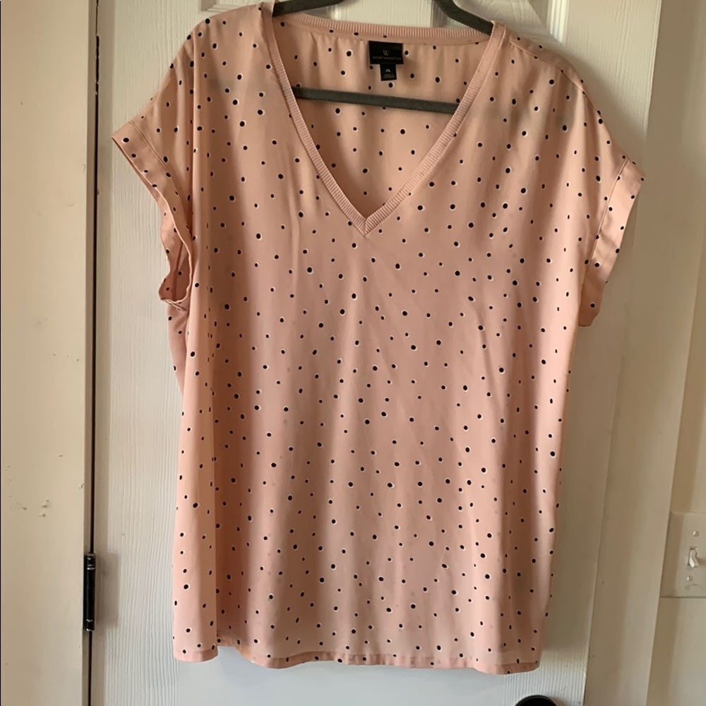 Women's Pink Polka Dot Top
